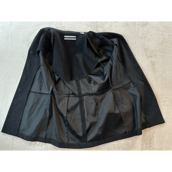 Vintage Amanda Smith Petites Women’s 8P Black Blazer Jacket Snake Skin Trim - Picture 5 of 8